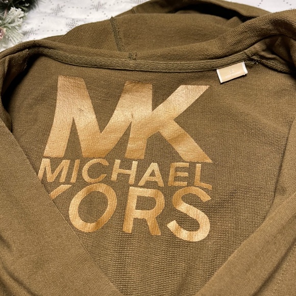 MK Michael Kors Olive Hoodie Sweatshirt Large - Picture 3 of 10